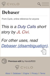 a screenshot of the cyclopedia app on a phone